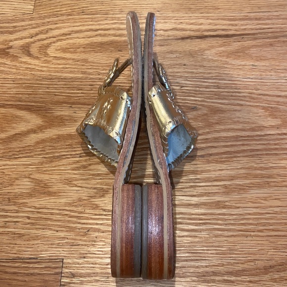 Jack Rogers Gold Flat Jack Sandals - Picture 7 of 13